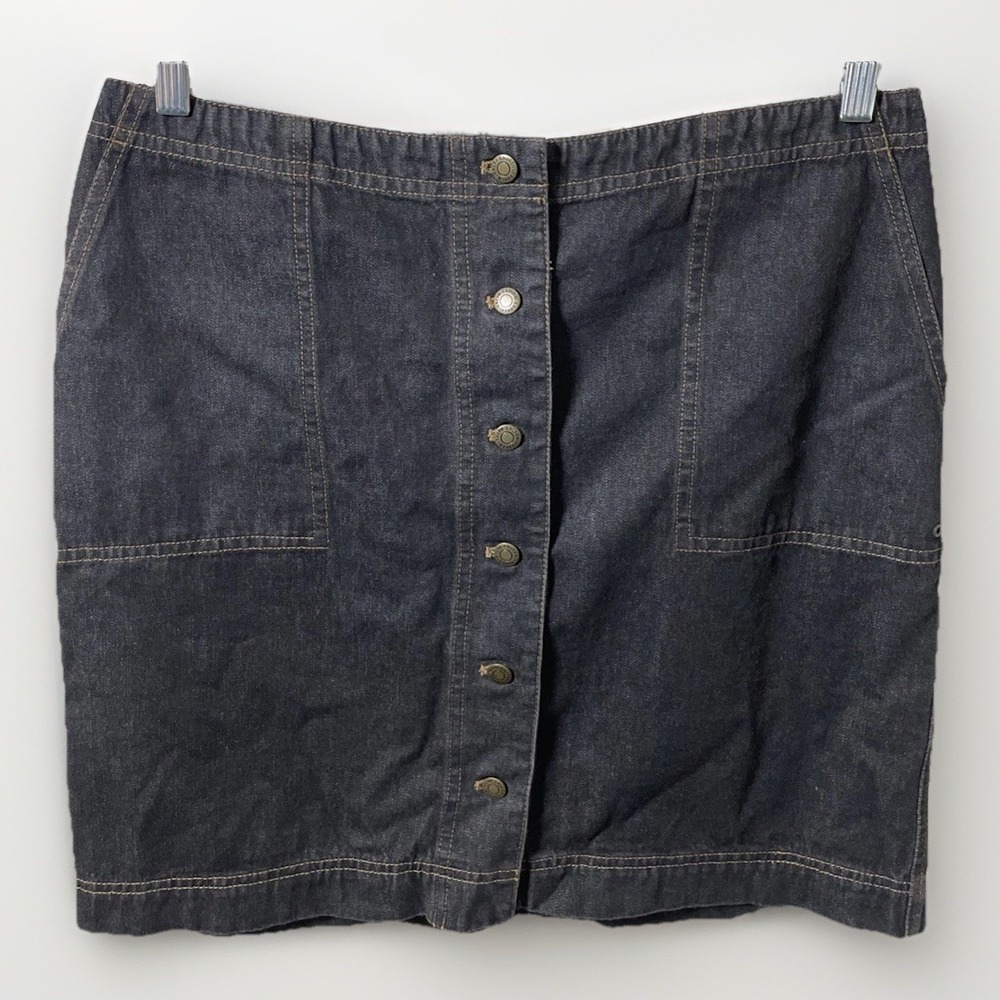 Lauren Ralph Lauren Vintage Y2K Black Denim Mini Skirt Women's Size‎ 12